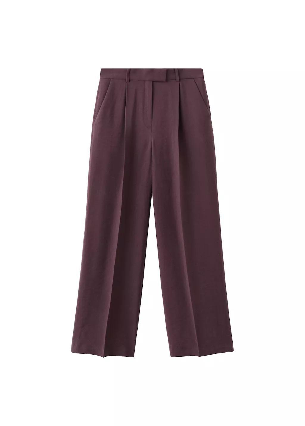 Purple Low-Rise Lyocell Trousers, Medium Purple, large image number 8