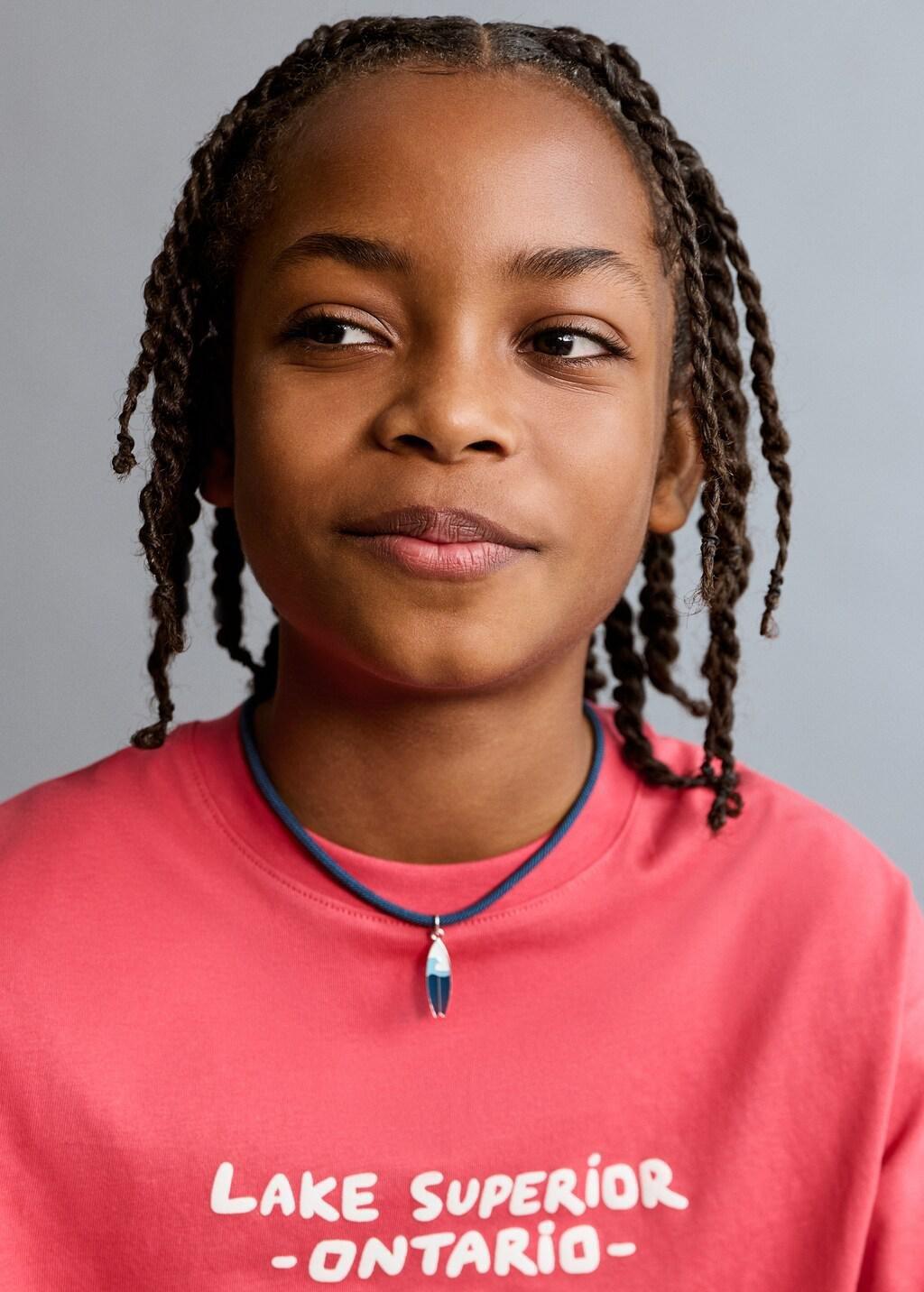 Red Printed Cotton-Blend T-Shirt, Kids Boys, Red, large image number 4