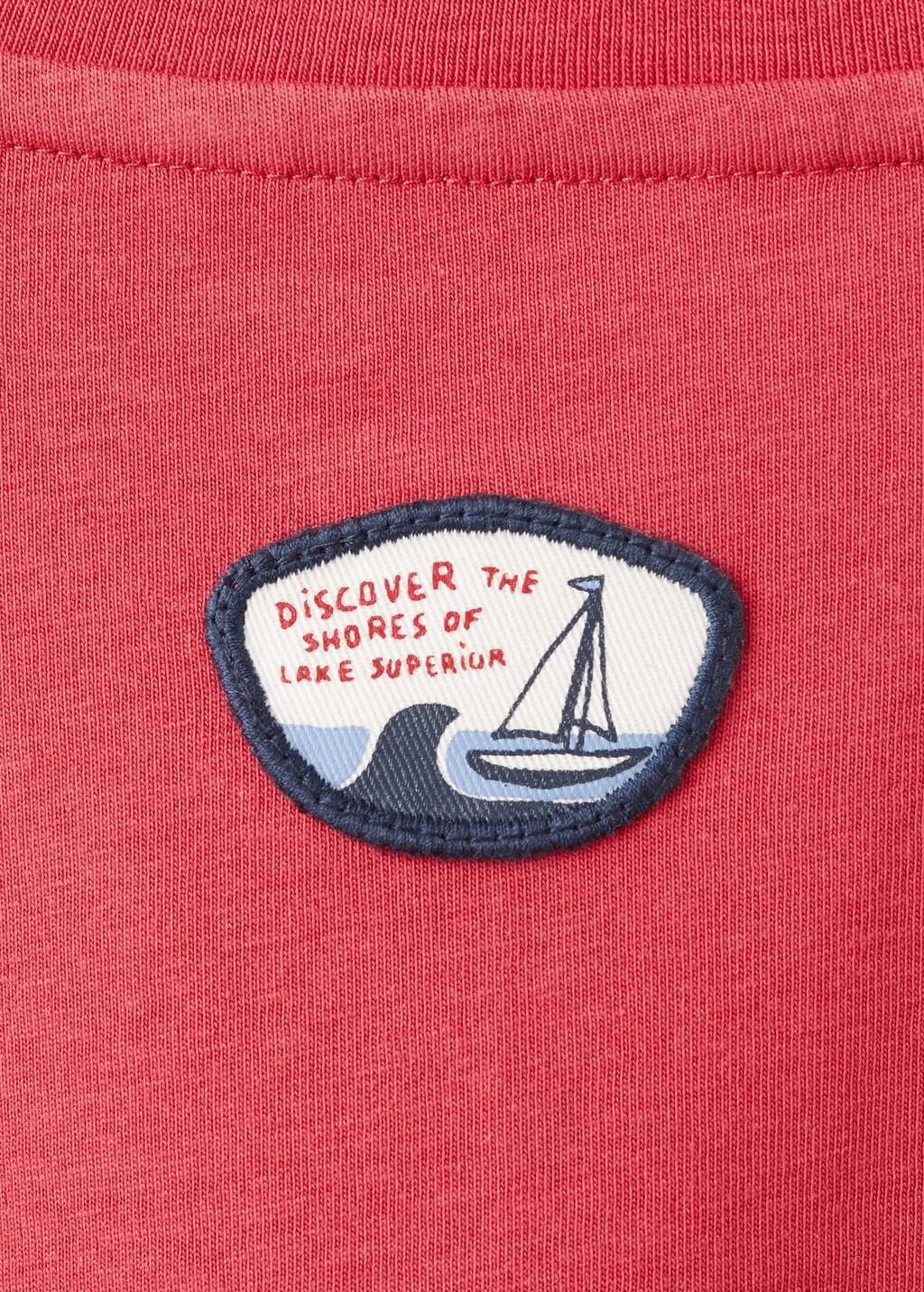 Red Printed Cotton-Blend T-Shirt, Kids Boys, Red, large image number 5