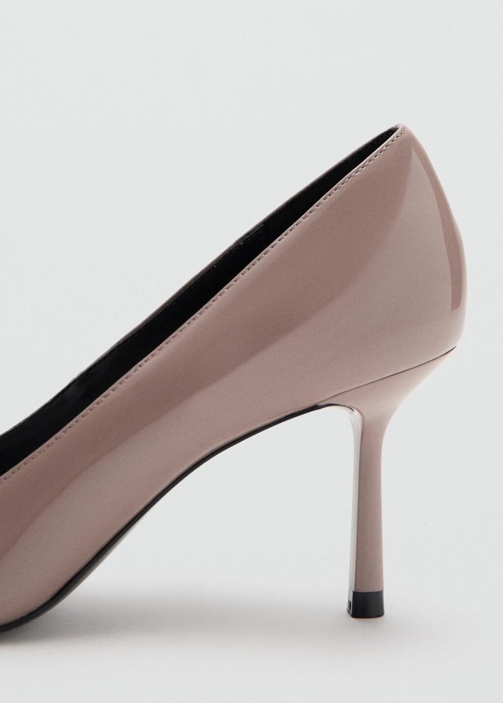 Pink Patent Leather Pointed-Toe Court Shoes, Light-Pastel Pink, large image number 1