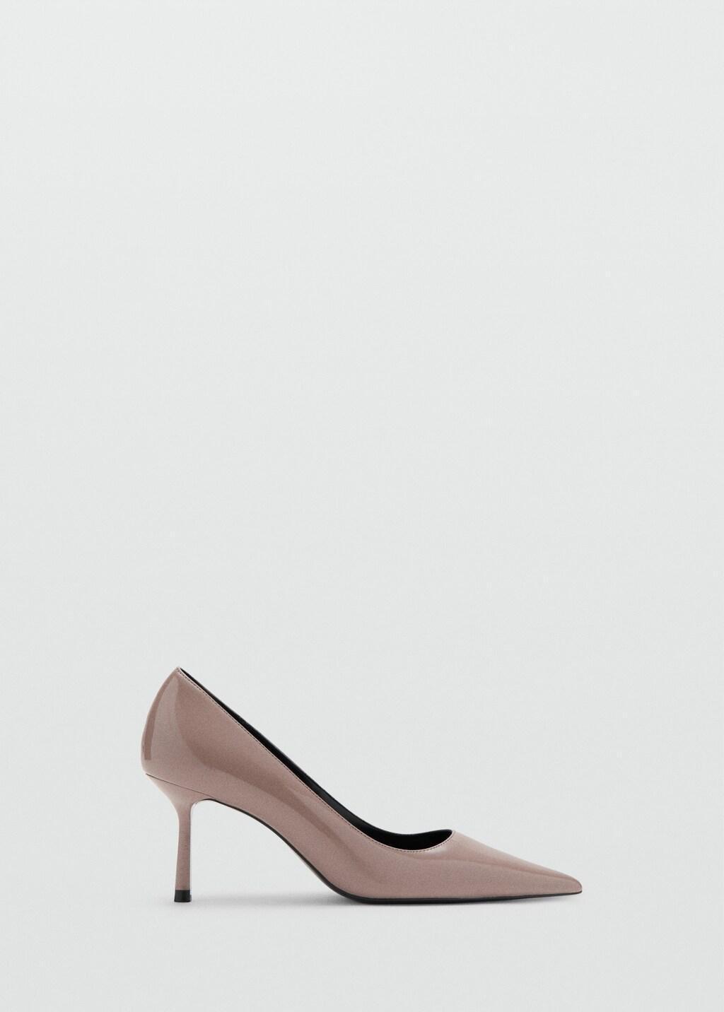 Pink Patent Leather Pointed-Toe Court Shoes, Light-Pastel Pink, large image number 3