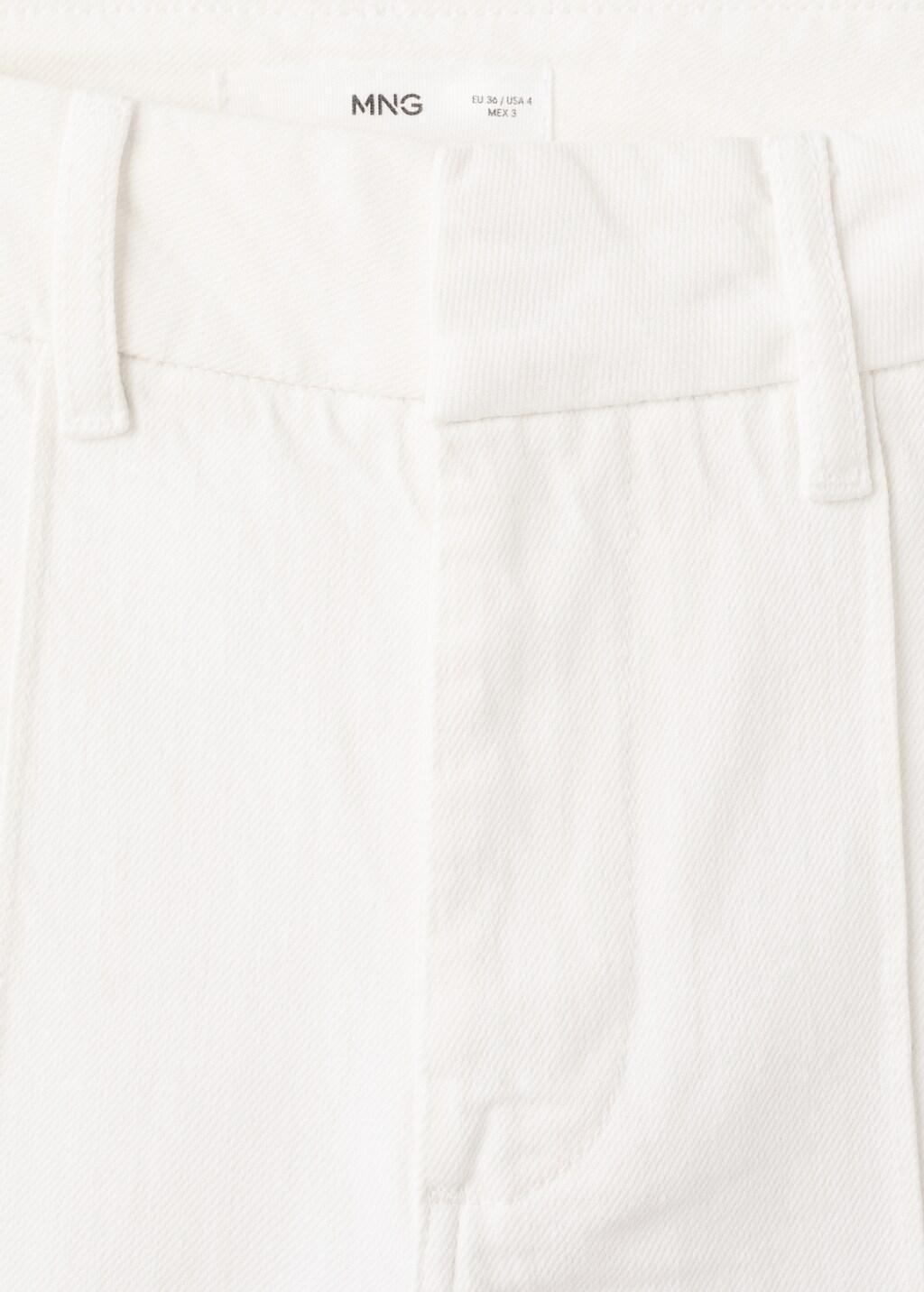 WHITE High-waisted wide leg jeans with stitching, 0201_01, large image number 1