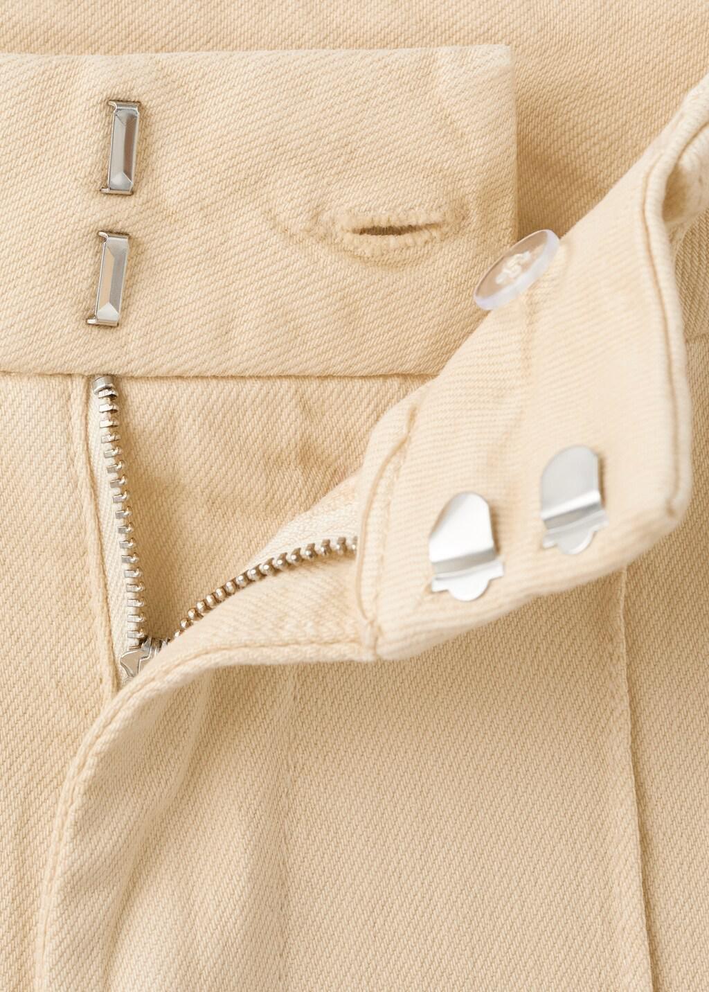 Yellow High-Waisted Wide Leg Jeans With Stitching, Yellow, large image number 1