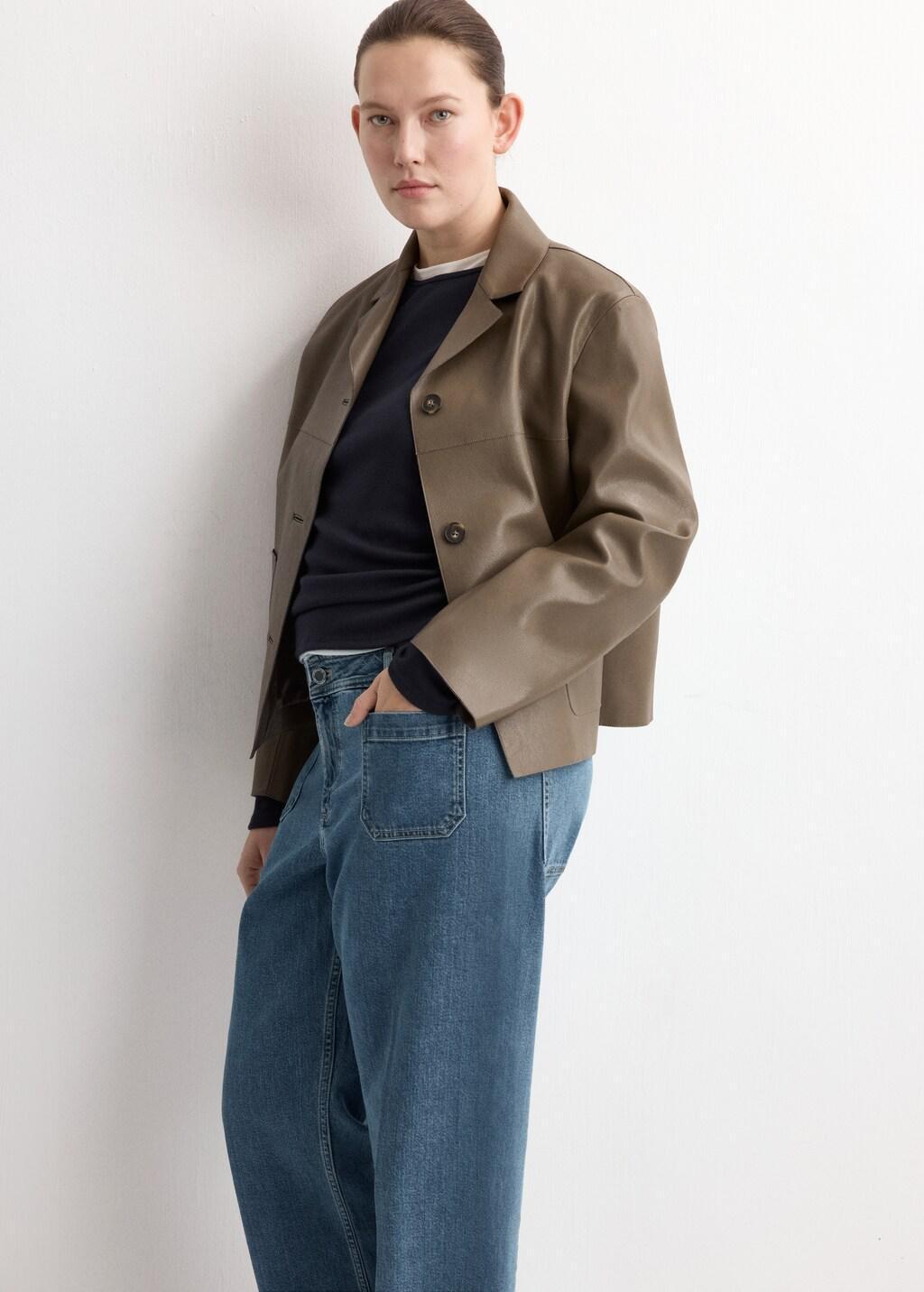 OPEN BLUE Wide leg jeans with pockets, 0201_TM, large image number 6