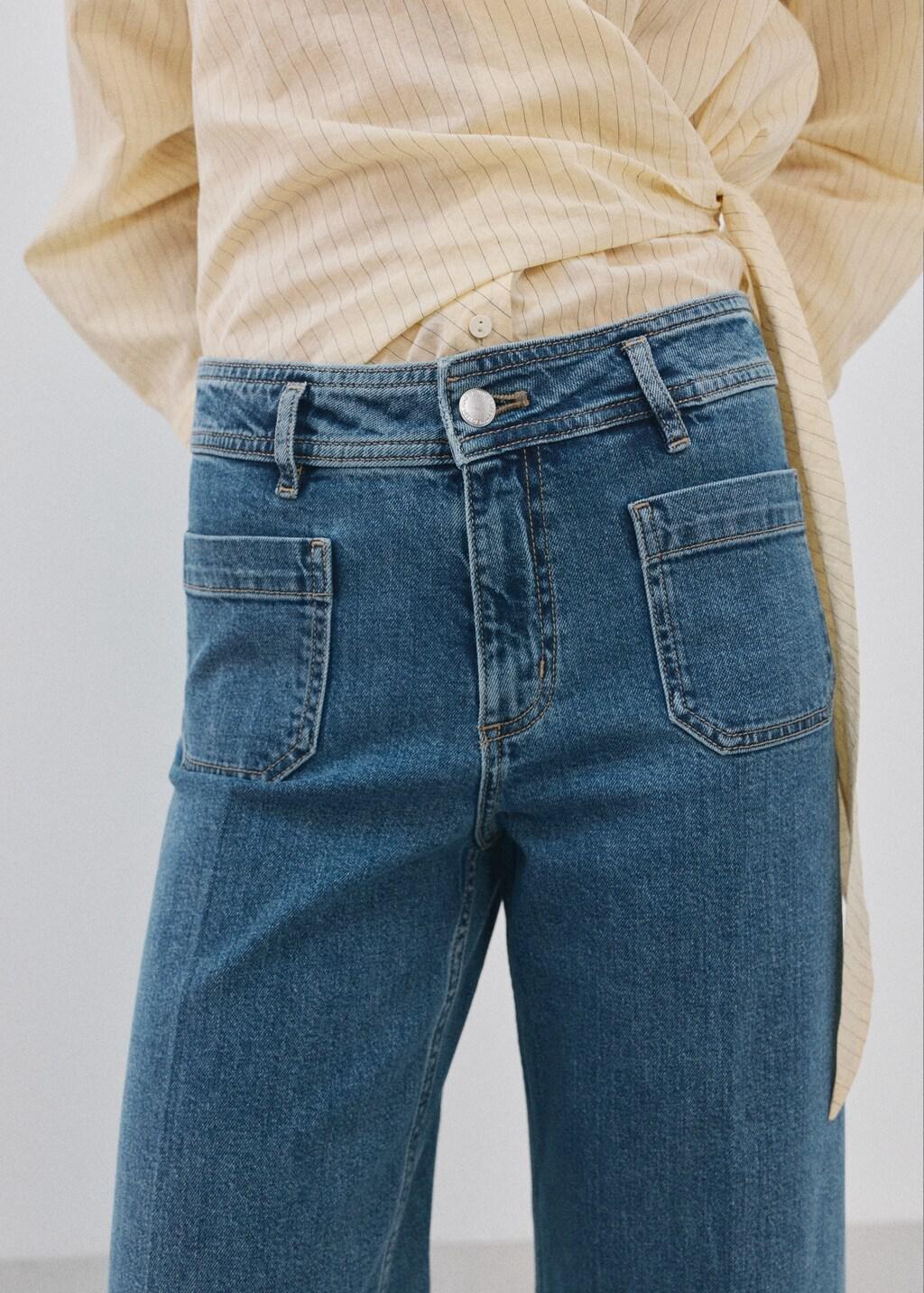 OPEN BLUE Wide leg jeans with pockets, 0201_TM, large image number 7