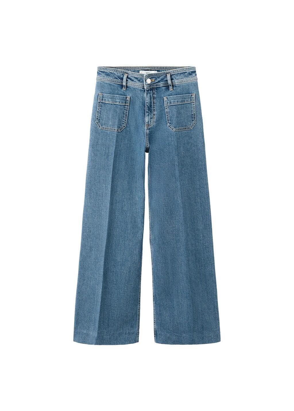 OPEN BLUE Wide leg jeans with pockets, 0201_TM, large image number 8