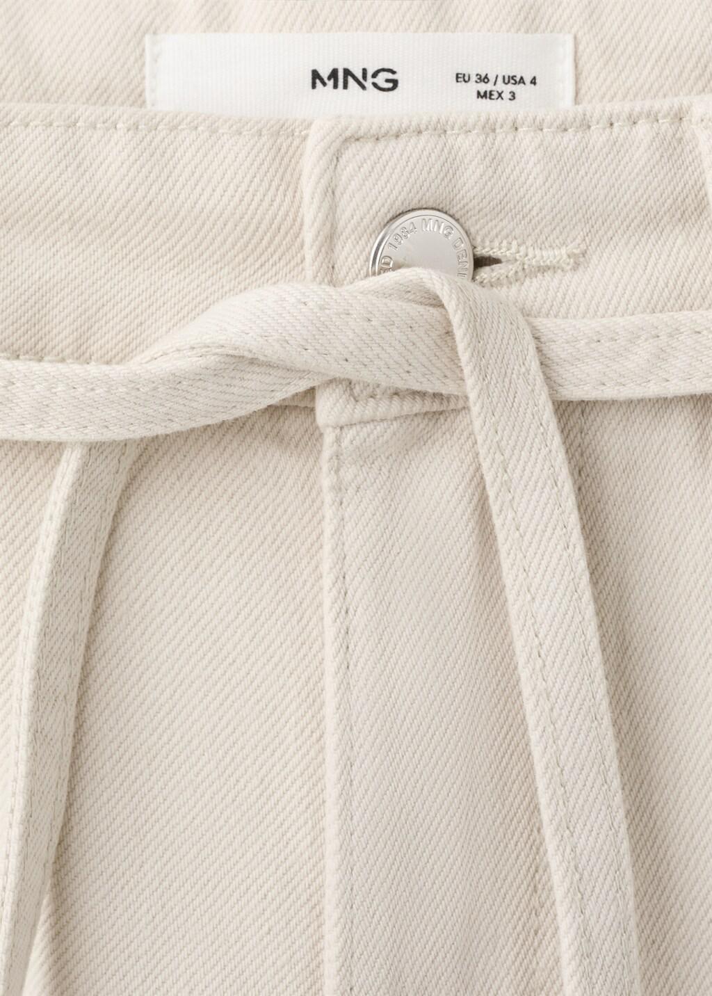 Grey Lt Pastel Wide-Leg Jeans With Drawstring, Light Pastel Grey, large image number 1