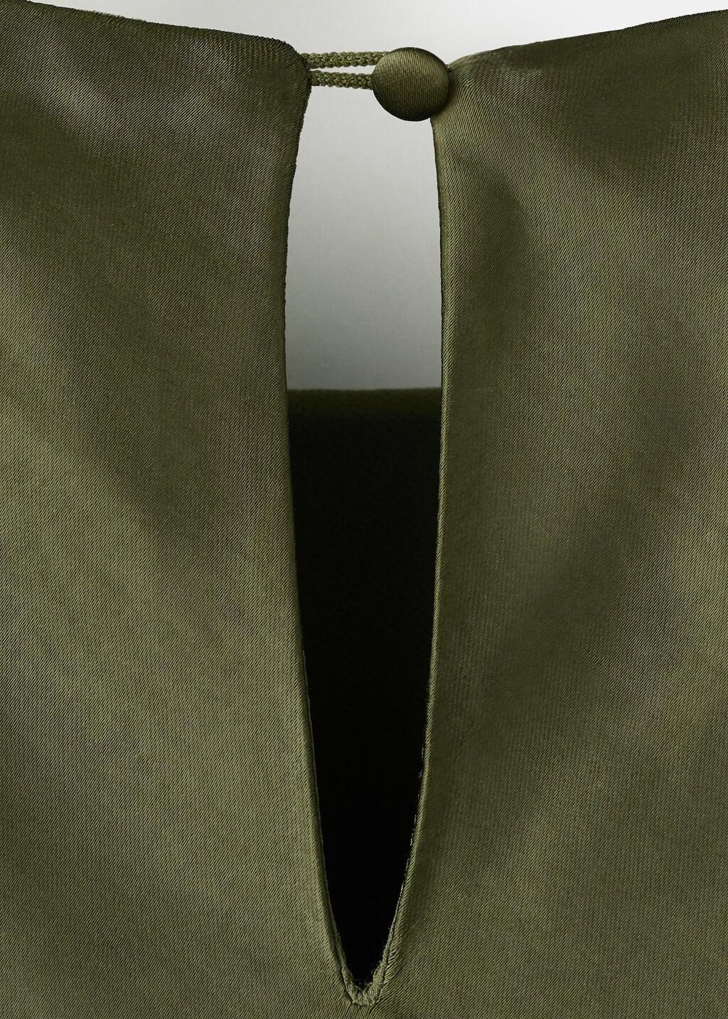 Green Satin Dress With Shoulder Pads, 0201_43, large image number 5