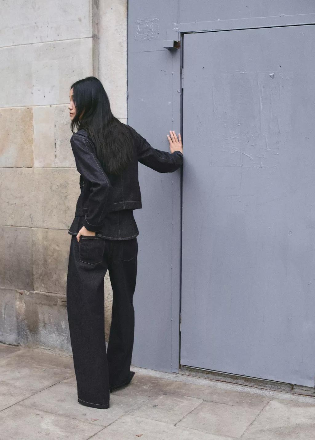 Blue Mid-Rise Balloon Jeans, 0201_TS, large image number 2