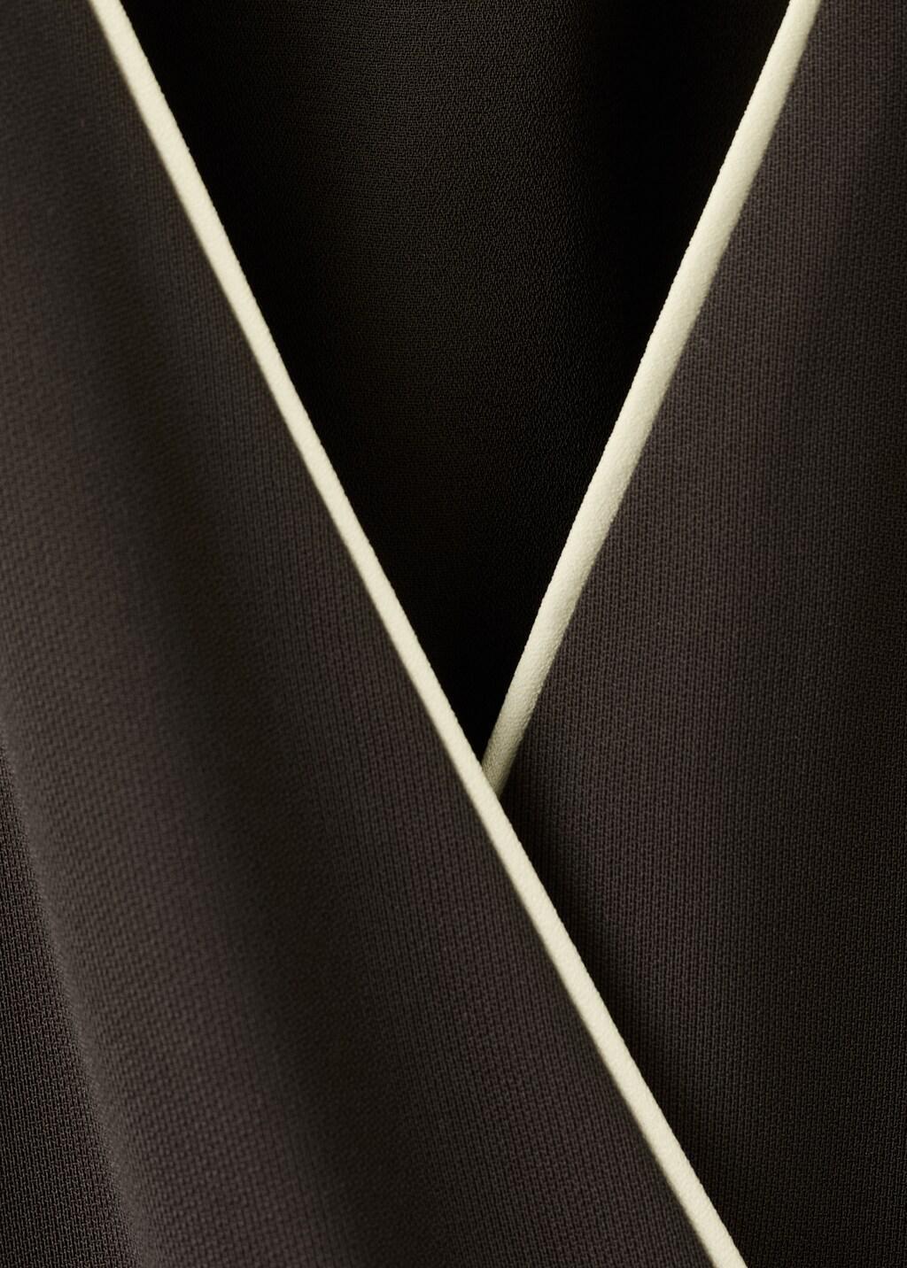 Brown Belt Wrap Jumpsuit, Dark Brown, large image number 5