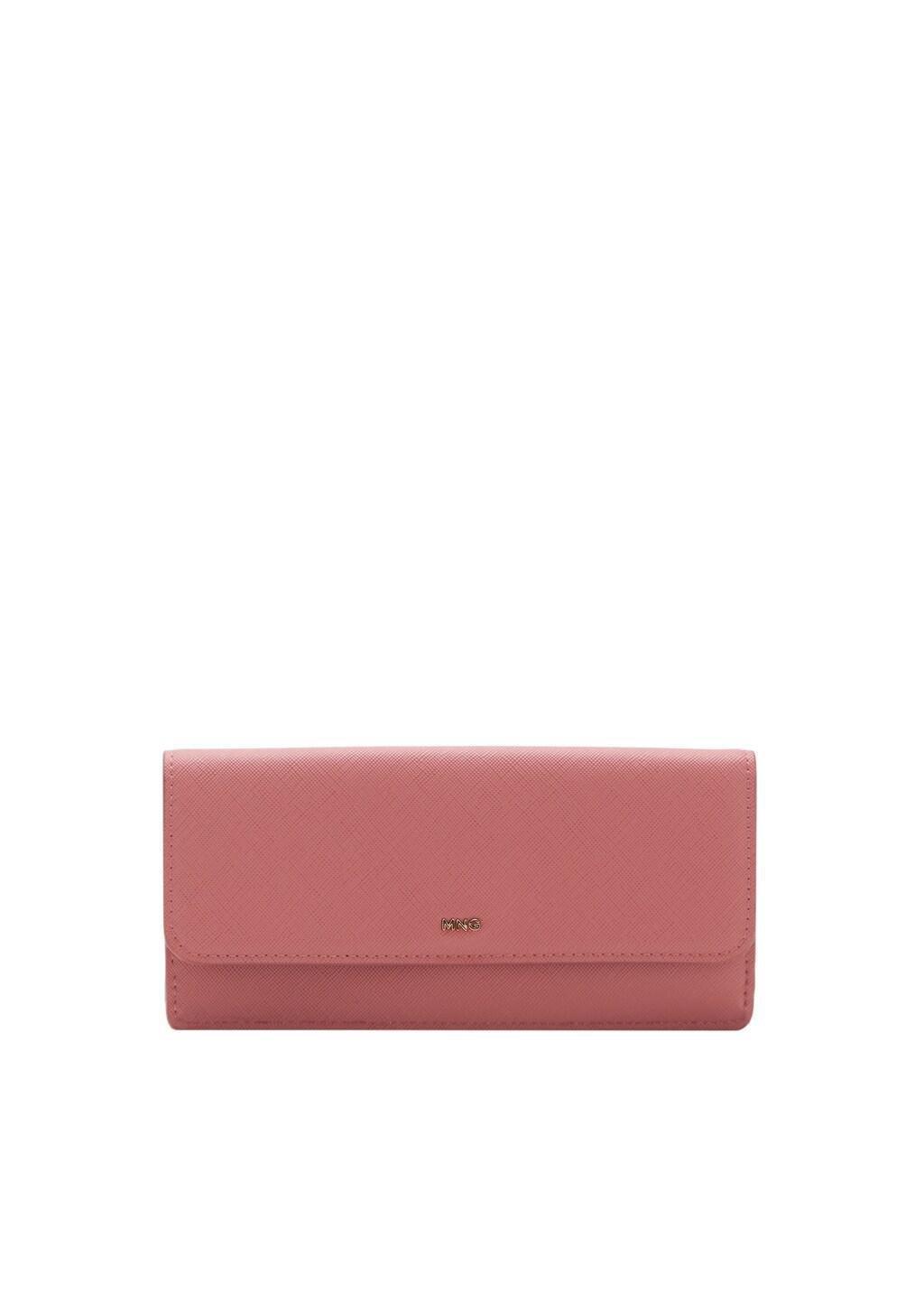 Pink Safiano-Effect Wallet With Flap, Pink, large image number 2