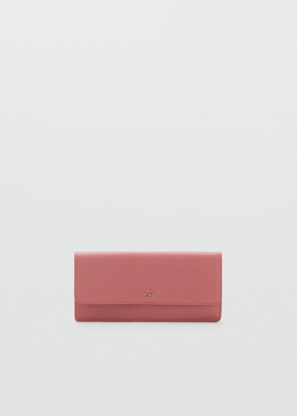 Pink Safiano-Effect Wallet With Flap, Pink, large image number 3