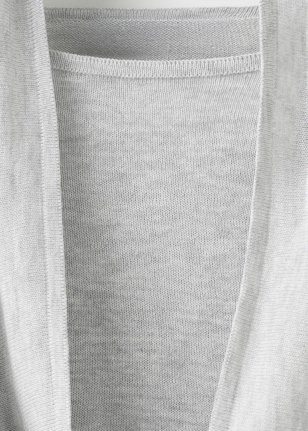 Grey Combined-Design Sweater, Medium Grey, large image number 1
