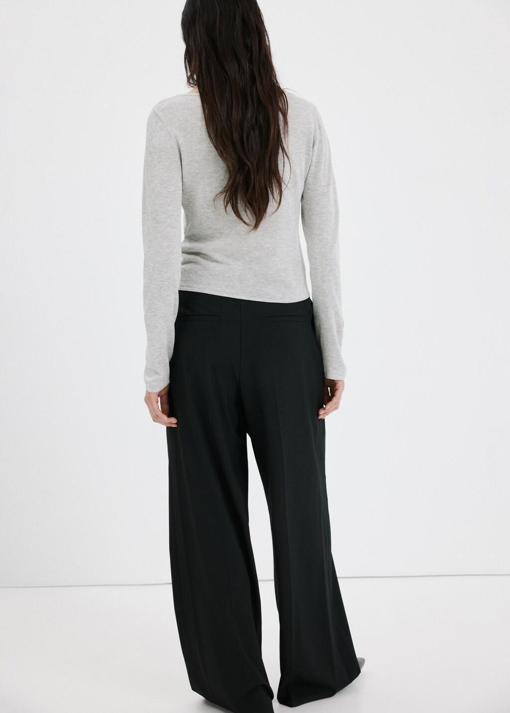 Grey Combined-Design Sweater, Medium Grey, large image number 2