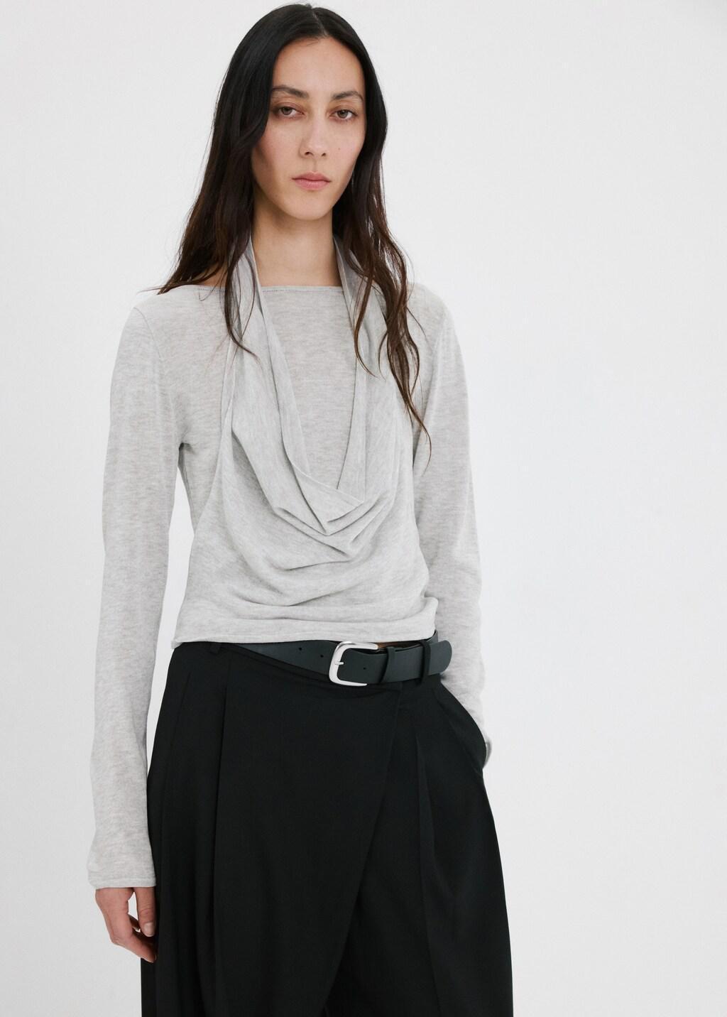 Grey Combined-Design Sweater, Medium Grey, large image number 3