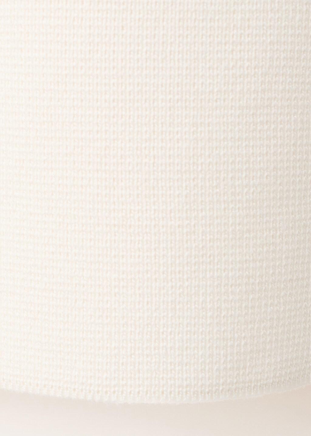 White Short-Sleeved Knitted Sweater, Natural White, large image number 4