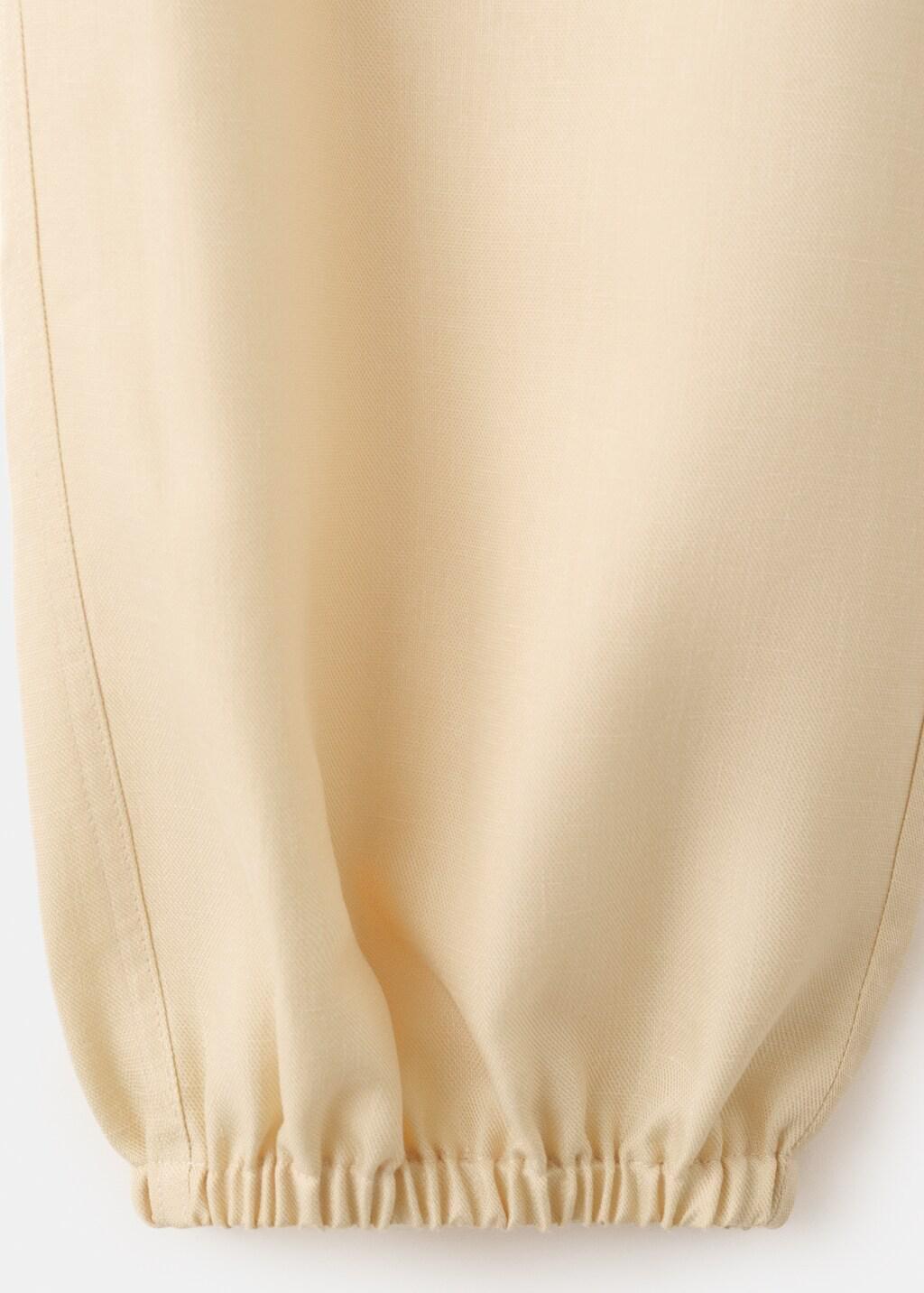 Beige Lyocell Balloon Trousers, Light Beige, large image number 5