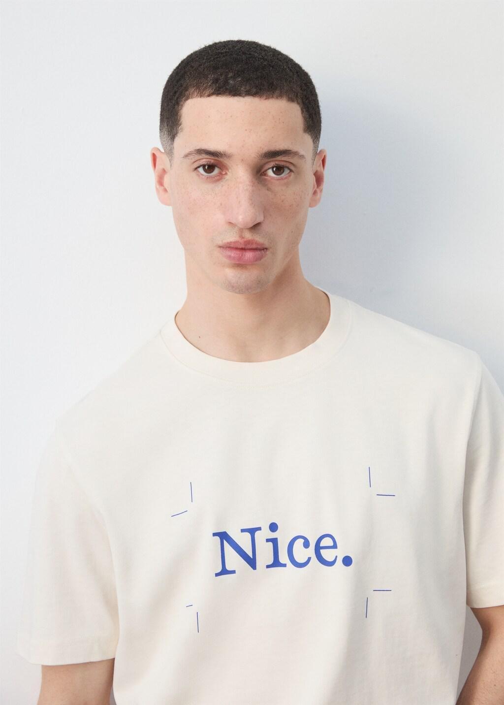 White 100% Cotton Printed T-Shirt, Natural White, large image number 4