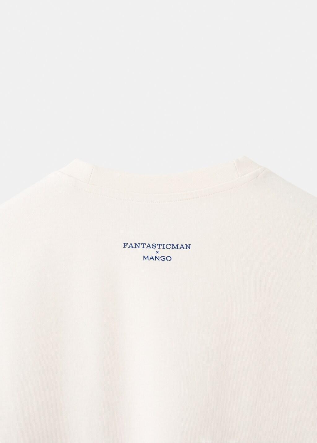 White 100% Cotton Printed T-Shirt, Natural White, large image number 5