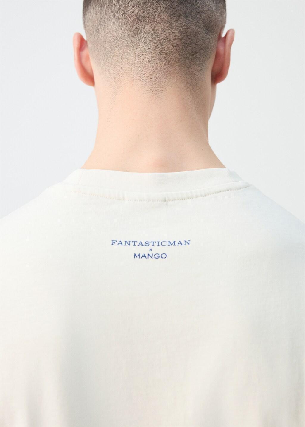 White 100% Cotton Printed T-Shirt, Natural White, large image number 6