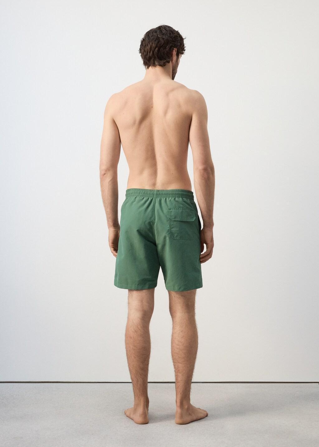 Khaki Basic Drawstring Swimsuit, 0201_37, medium