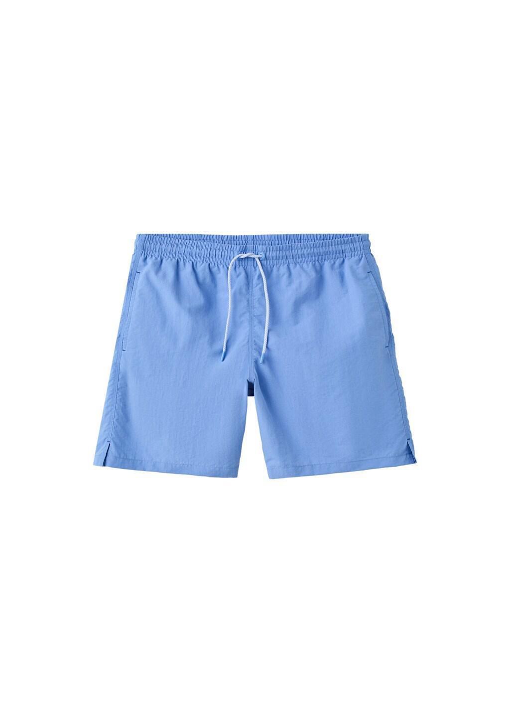 Blue Lt Pastel Basic Drawstring Swimsuit, 0201_51, large image number 7