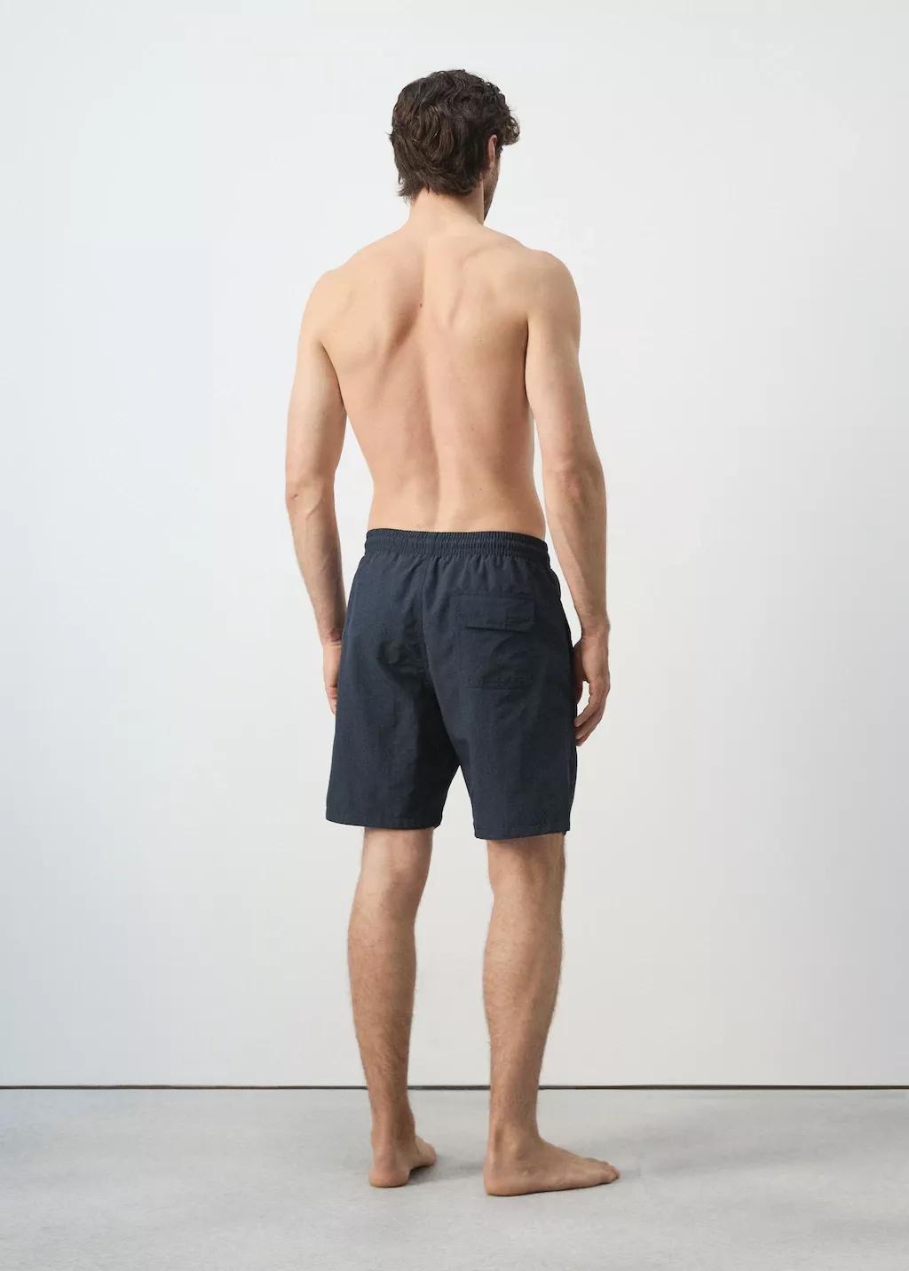 Navy Basic Drawstring Swimsuit, 0201_56, large image number 2