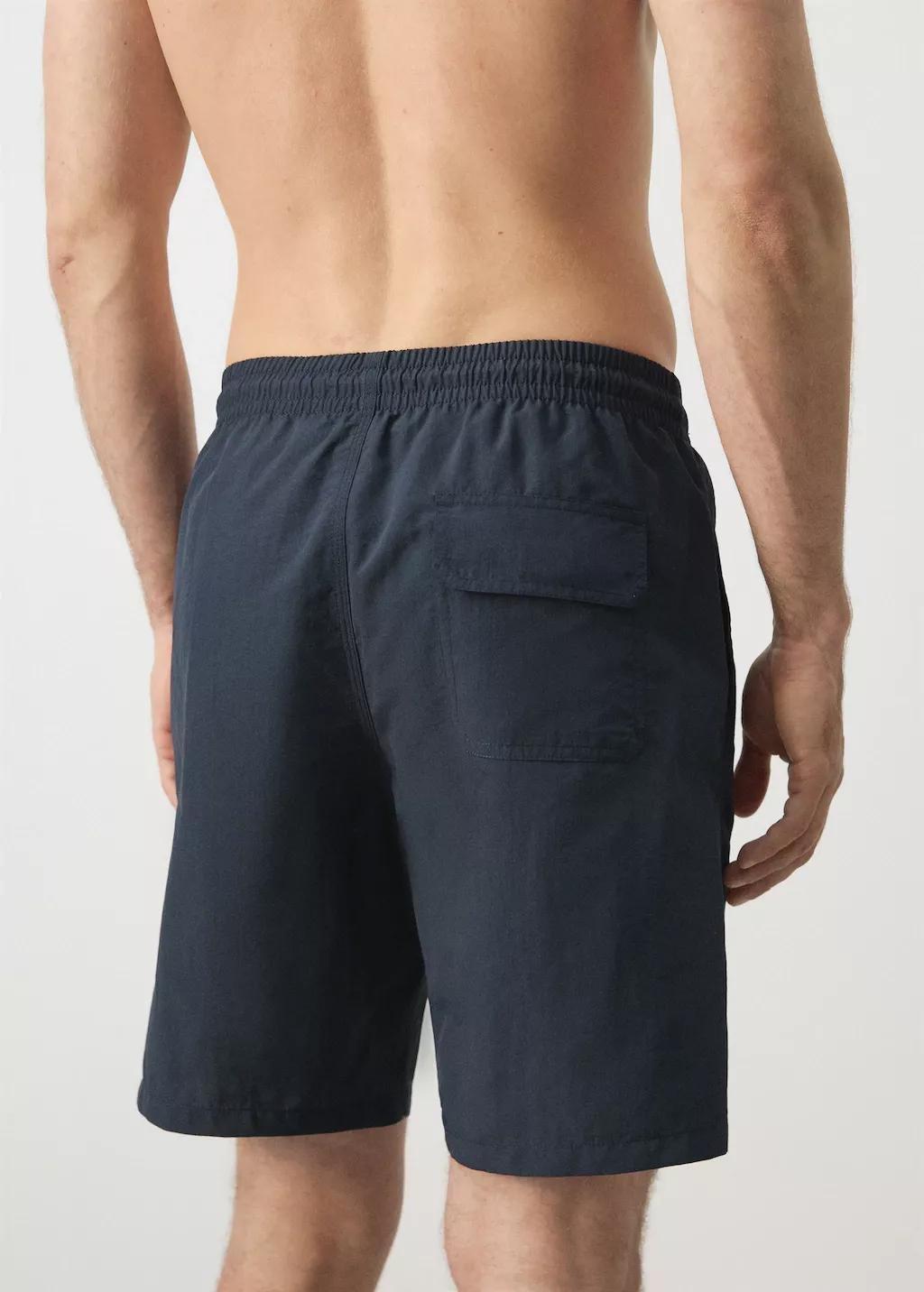 Navy Basic Drawstring Swimsuit, 0201_56, large image number 6