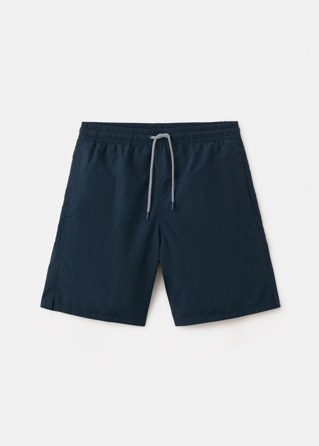 Navy Basic Drawstring Swimsuit, 0201_56, large image number 8