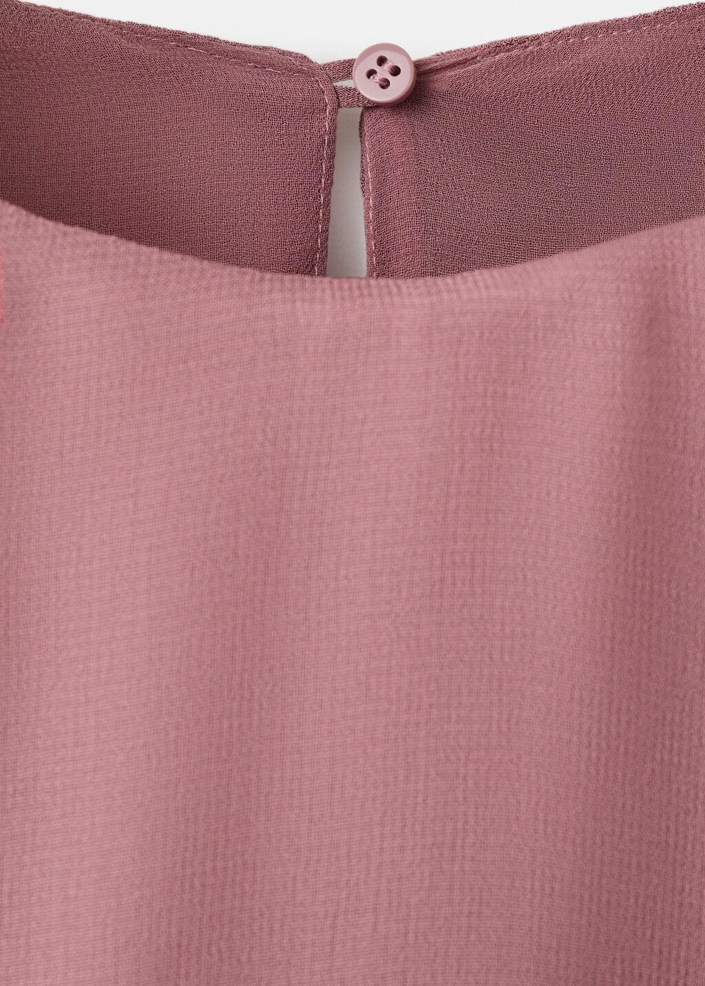 Pink Lt Pastel Ruffle Dress With Asymmetrical Sleeve, Light-Pastel Pink, large image number 4