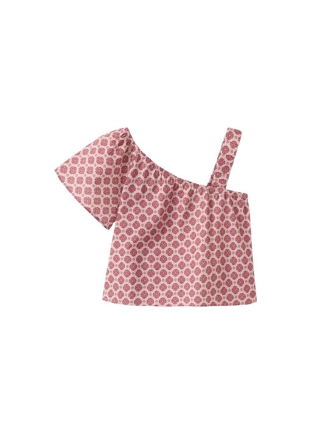 Red Floral-Print Cotton Blouse, Kids Girl, 0201_76, large image number 4