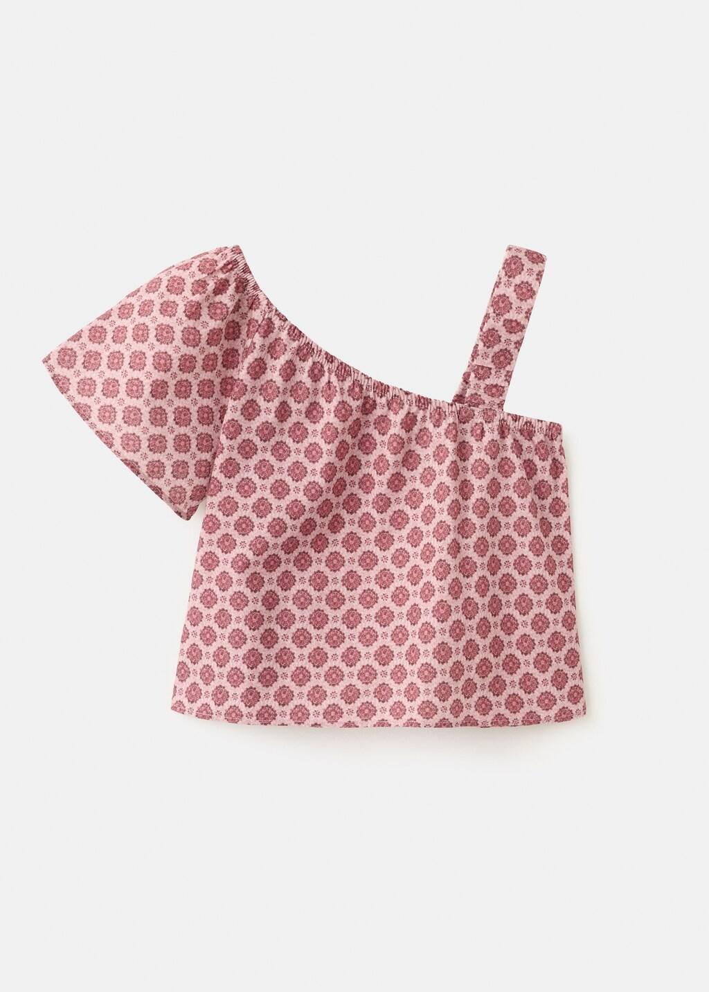 Red Floral-Print Cotton Blouse, Kids Girl, 0201_76, large image number 5