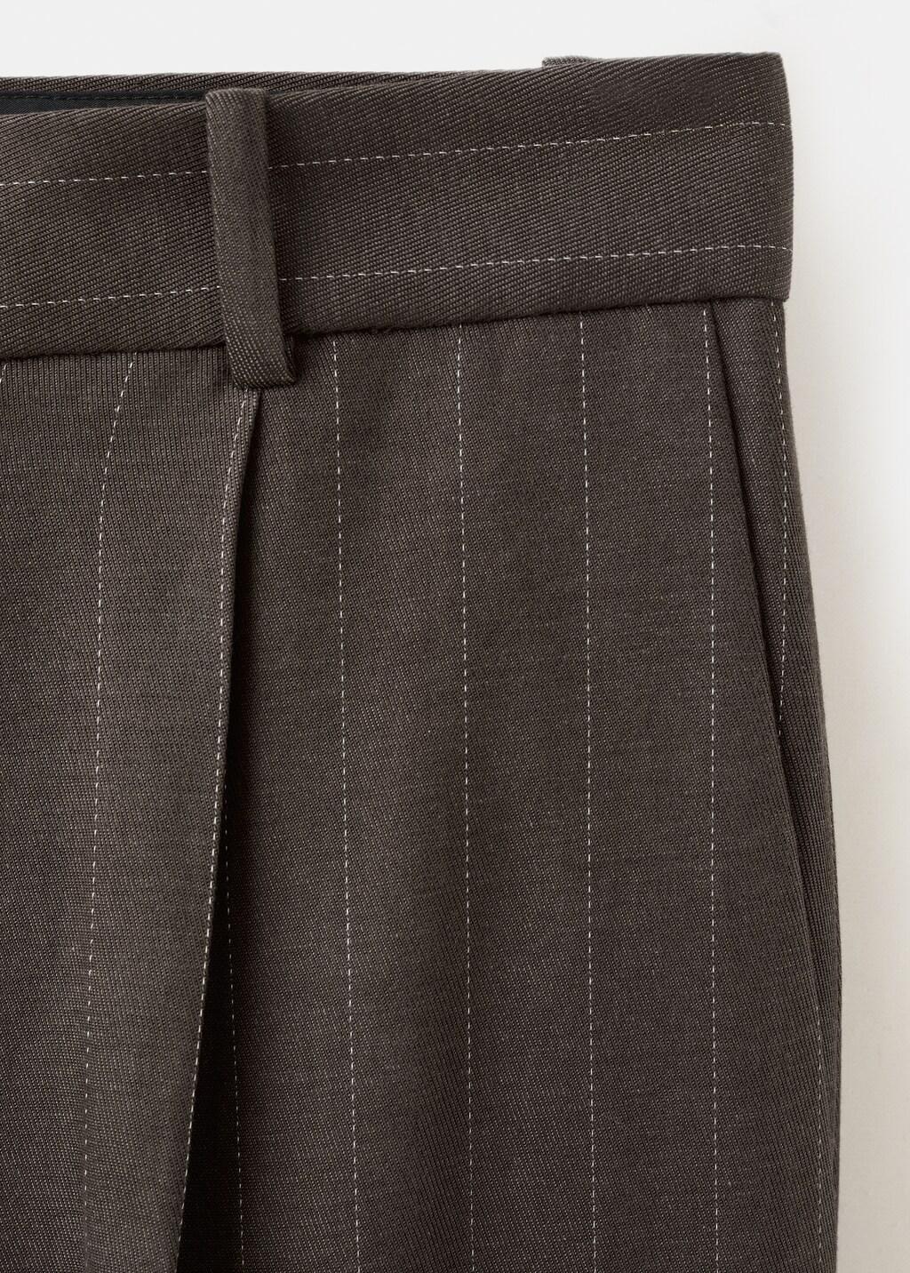 Brown Lyocell Suit Trousers, Dark Brown, large image number 5