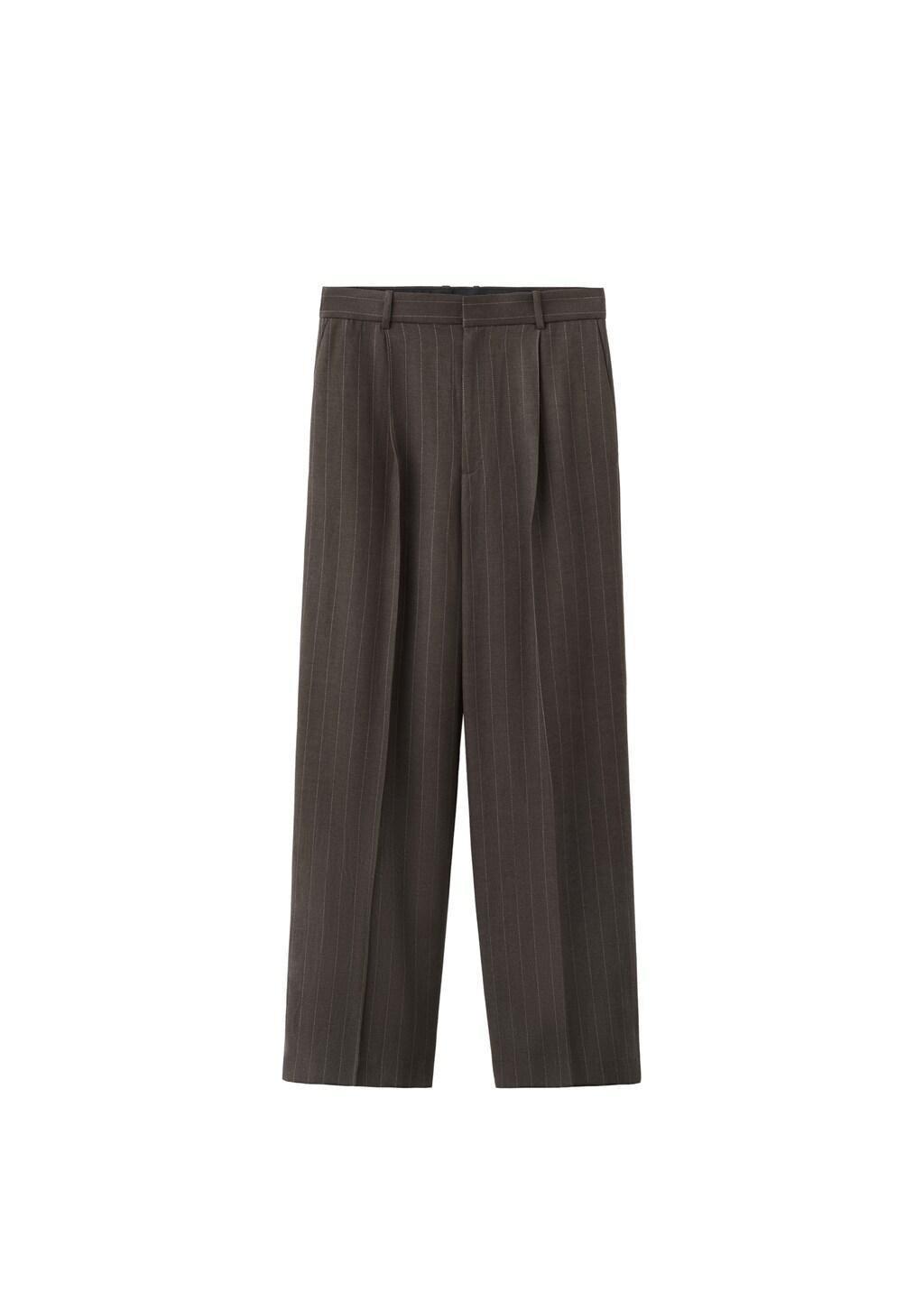 Brown Lyocell Suit Trousers, Dark Brown, large image number 7