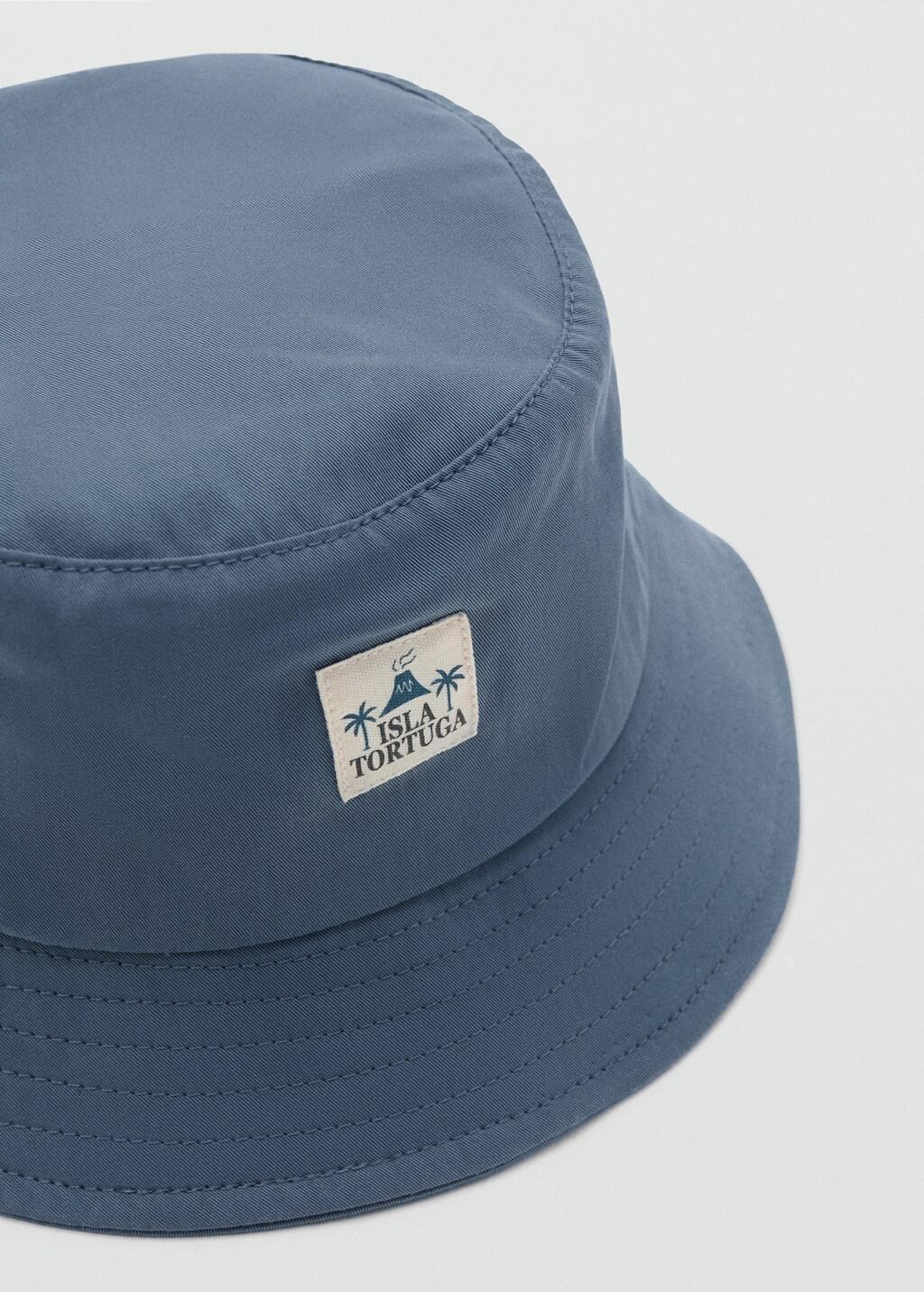 Blue Embroidered Bucket Hat, Baby Boy, Medium Blue, large image number 0