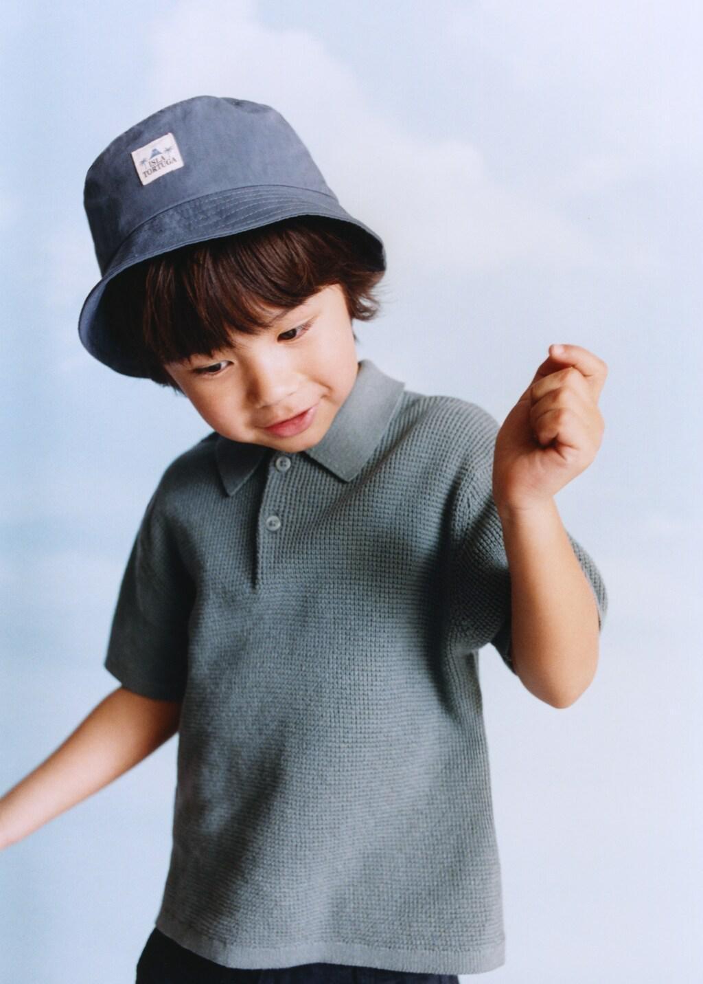 Blue Embroidered Bucket Hat, Baby Boy, Medium Blue, large image number 3