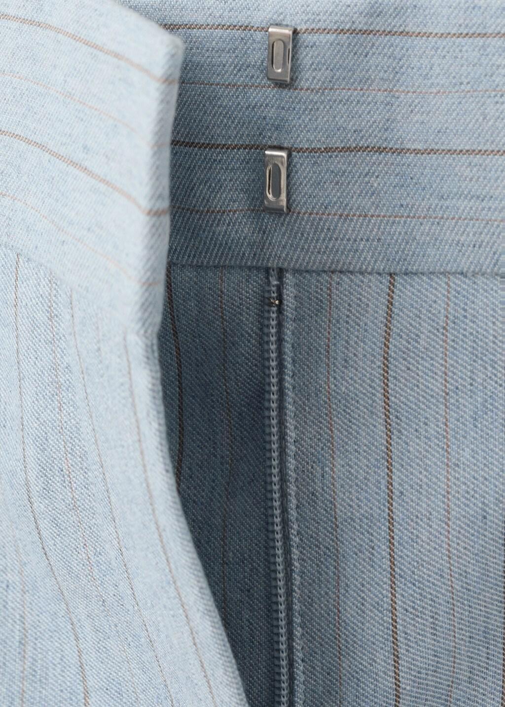 Blue Pinstripe Suit Trousers, 0201_52, large image number 4