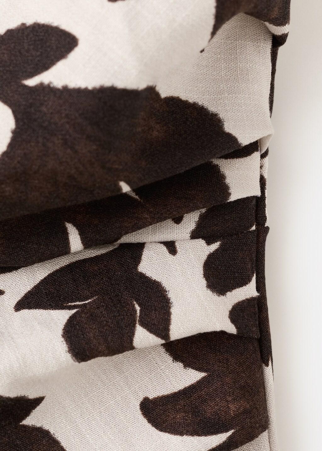 Brown Asymmetrical Floral-Print Dress, 0201_30, large image number 5
