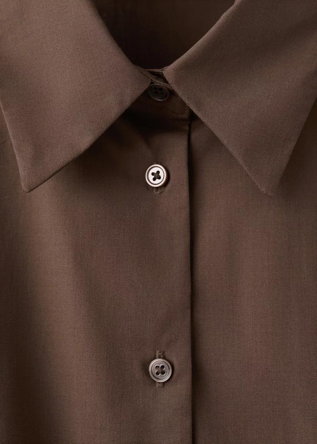 Brown Lyocell Shirt Dress, 0201_30, large image number 1