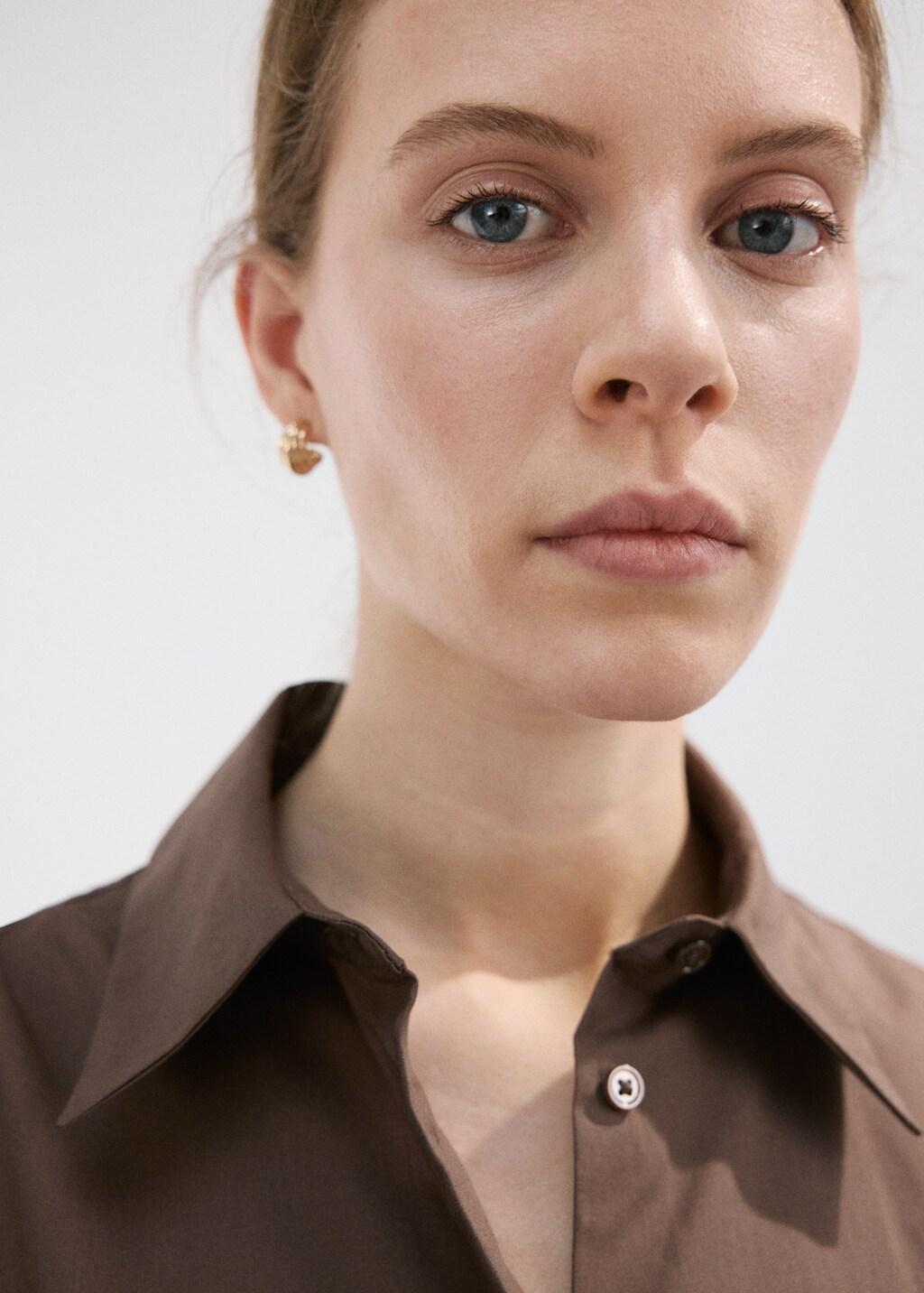 Brown Lyocell Shirt Dress, 0201_30, large image number 4