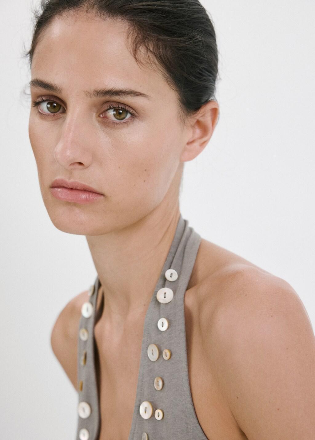 Grey Papaya-Print Swimsuit, 0201_92, large image number 4