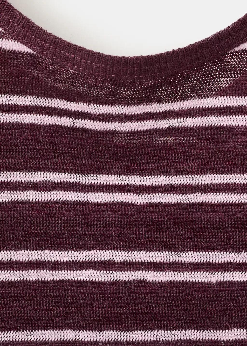 Red Linen Top With Round Neckline, 0201_76, large image number 1