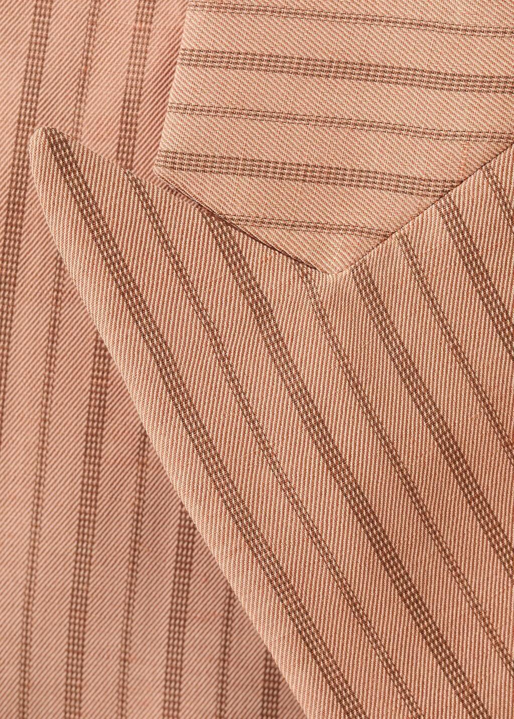 Pink Linen Cropped Striped Blazer, 0201_85, large image number 5