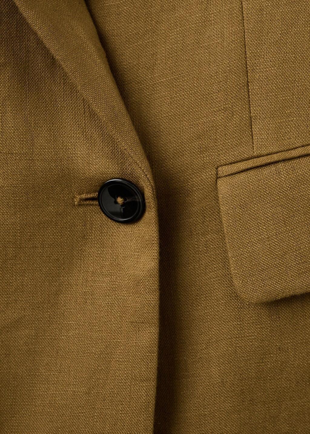 Green Linen Suit Jacket, Dark Green, large image number 1