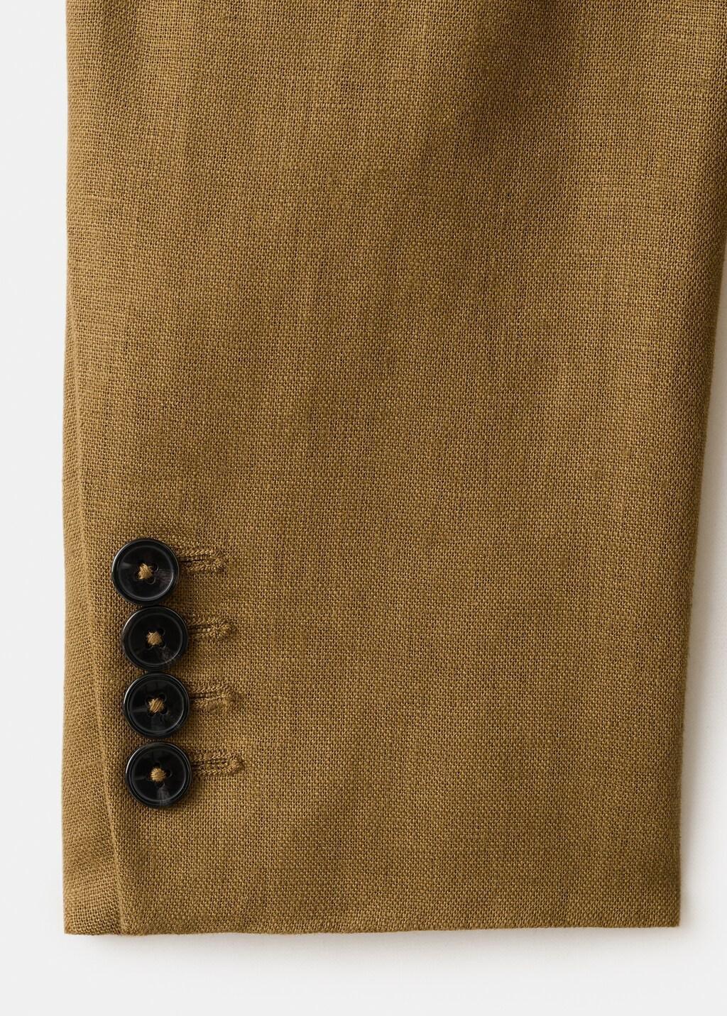 Green Linen Suit Jacket, Dark Green, large image number 5