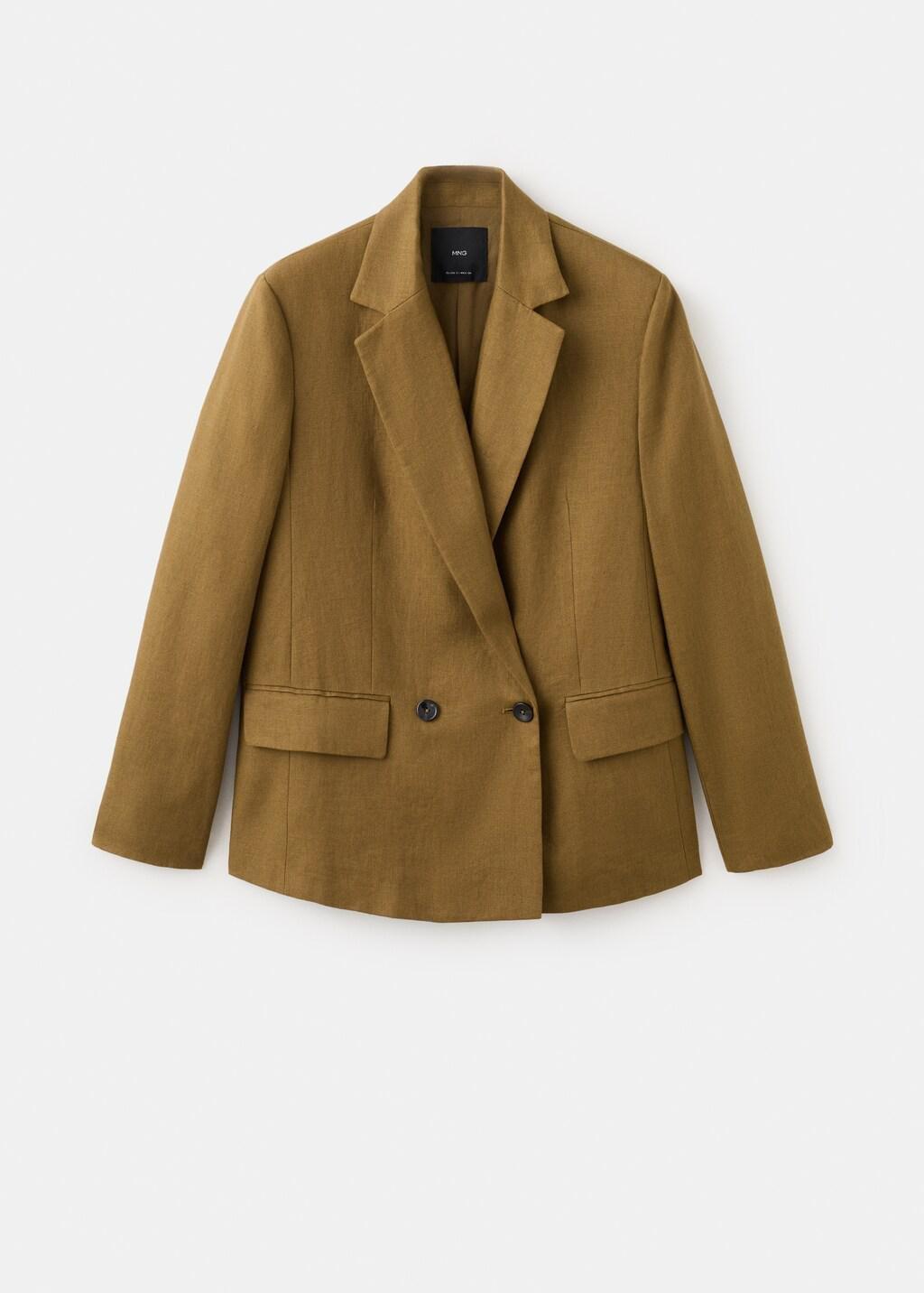 Green Linen Suit Jacket, Dark Green, large image number 7