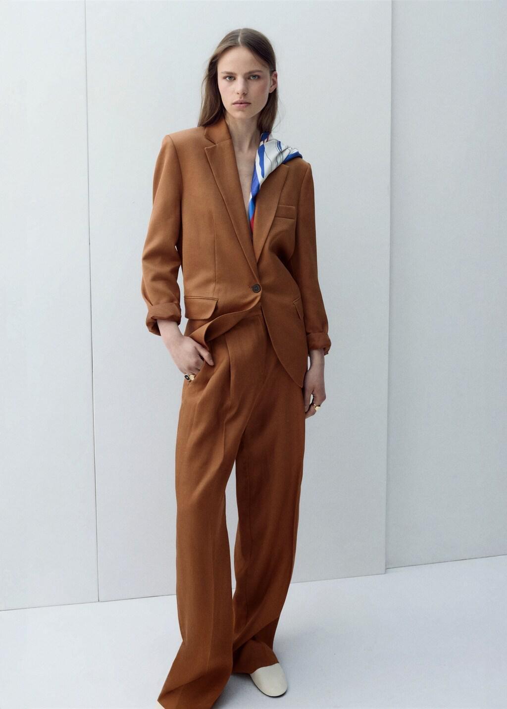 Orange Straight-Fit Suit Blazer, 0201_79, medium