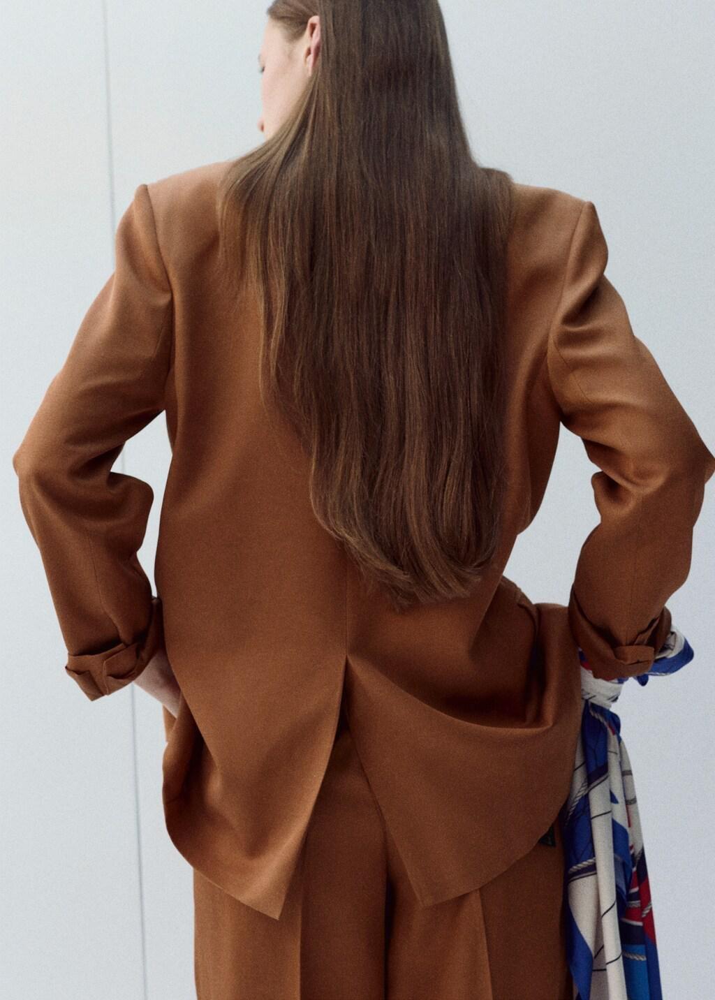 Orange Straight-Fit Suit Blazer, 0201_79, large image number 2