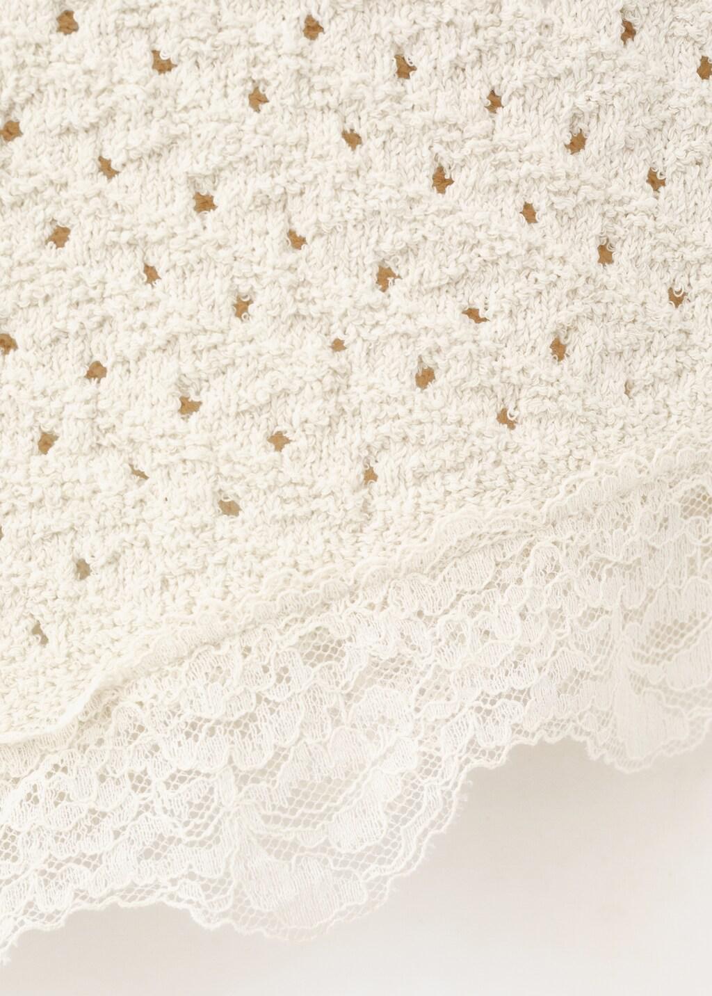Beige Strappy Top With Lace Details, Light Beige, large image number 5