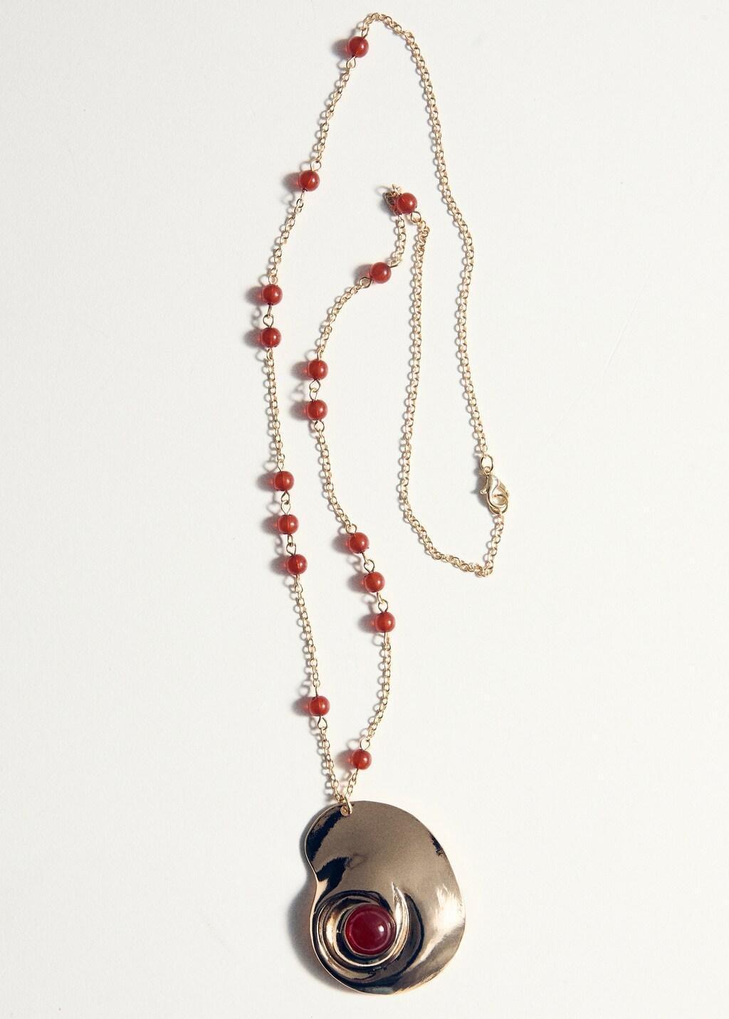 Gold Spiral Pendant Necklace, Gold, large image number 2